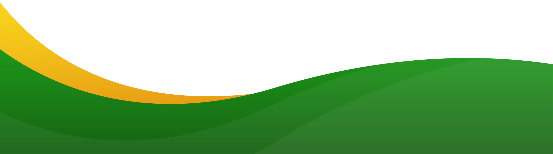 Green and Yellow Wavy Banner. Curved header and footer. Wave Banner.